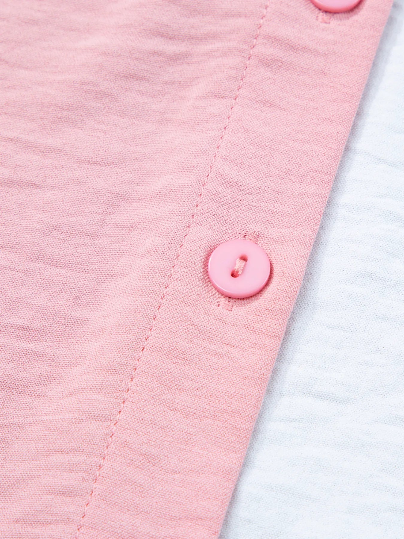 Color Block Oversized Button-Up Shirt with Chest Pocket OutfitFlow