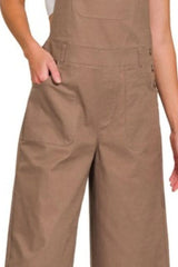 Zenana Woven Spaghetti Strap Overalls OutfitFlow