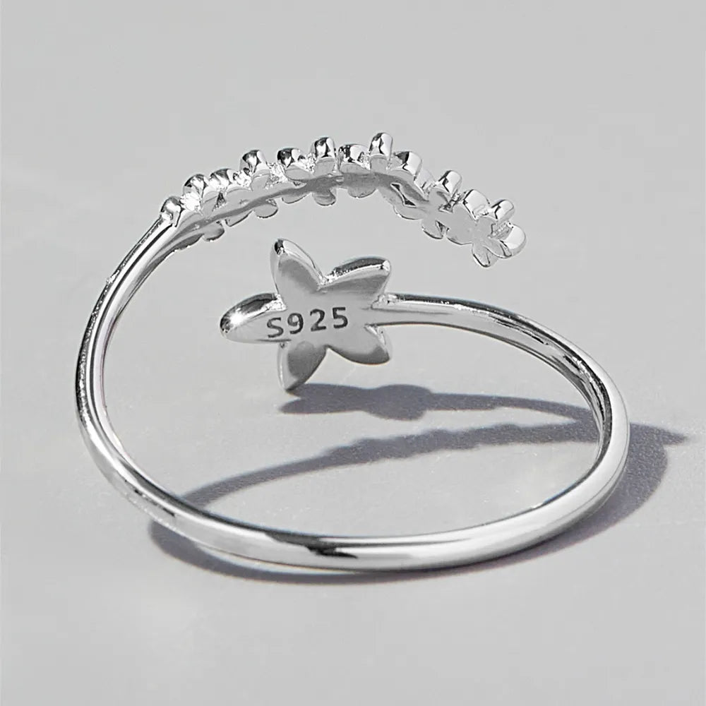 925 Sterling Silver Flower Ring OutfitFlow