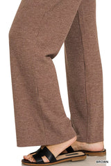 Zenana Ribbed Drawstring Lounge Pants OutfitFlow