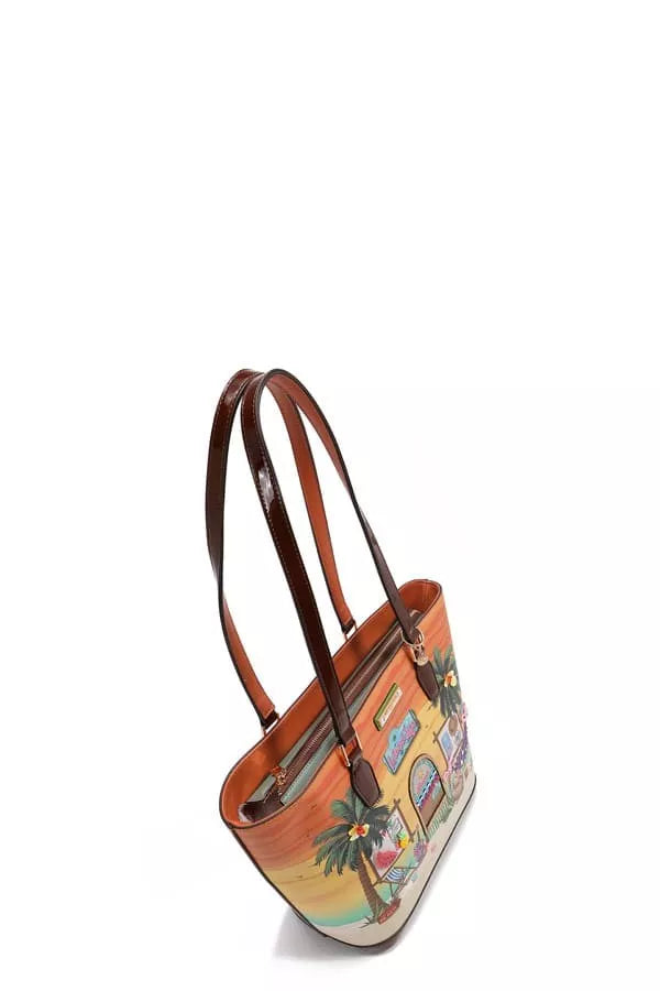 Nicole Lee USA Tropical Beach House Print Shopper Bag OutfitFlow