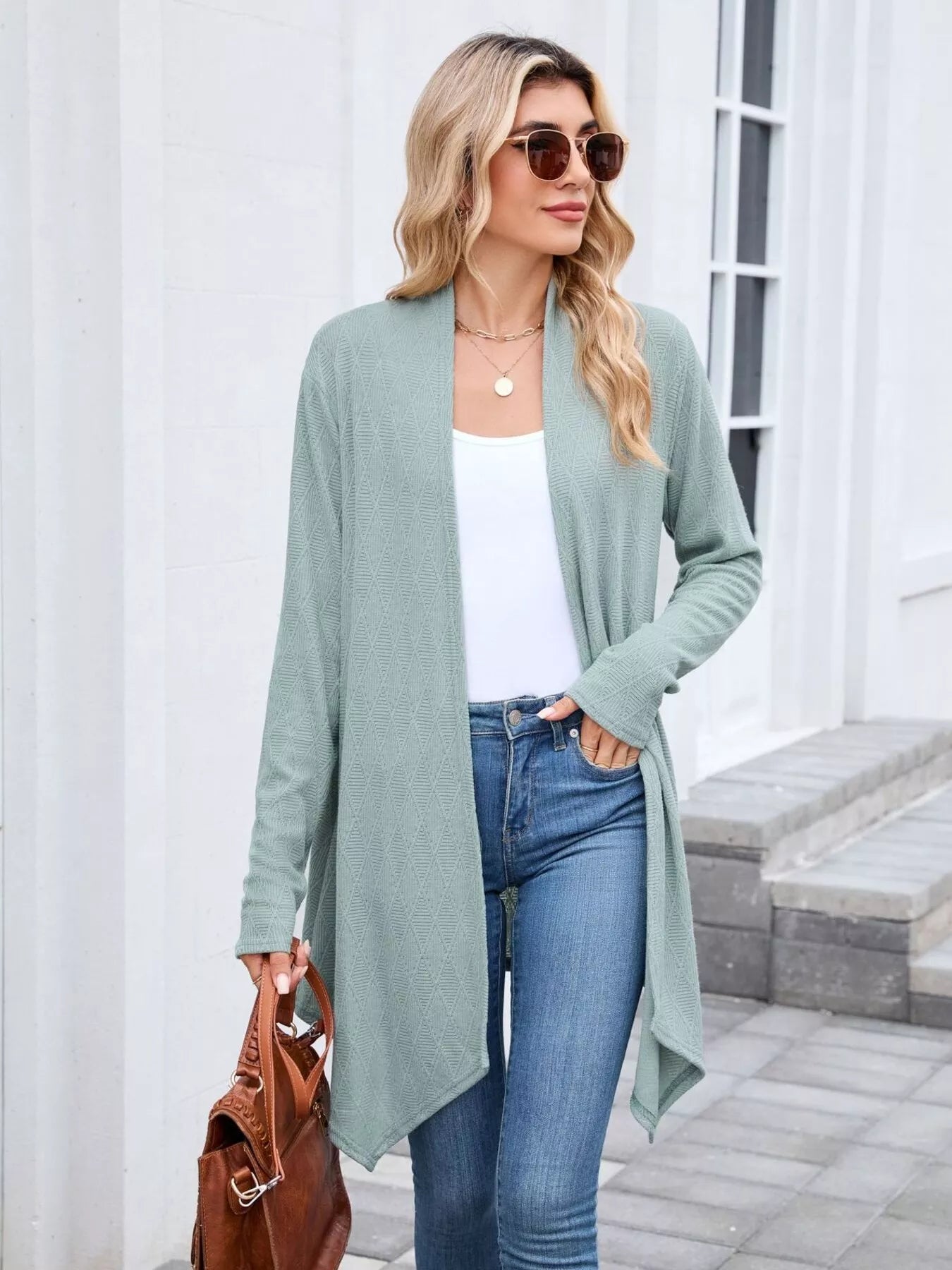 Open Front Long Cardigan OutfitFlow