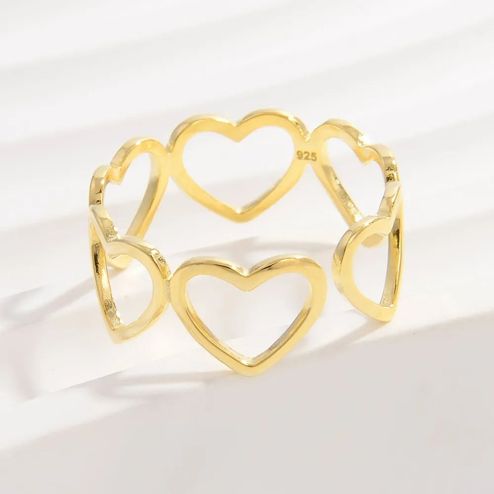 925 Sterling Silver Heart Ring OutfitFlow