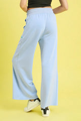 Umgee Drawstring Wide Leg Pants with Scallop Trim Detail OutfitFlow