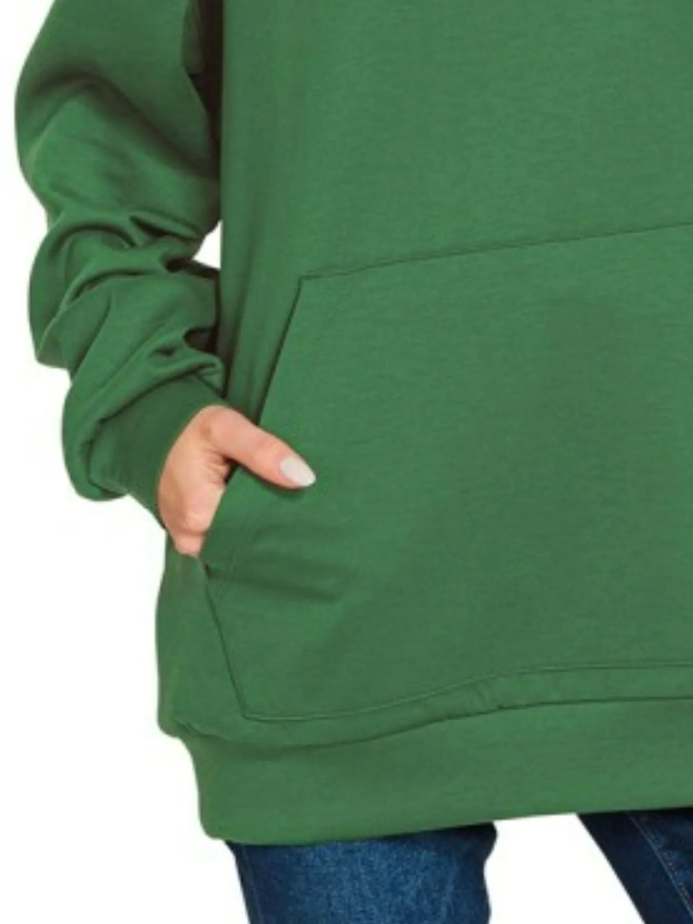 Zenana Oversized Scuba Hoodie with Kangaroo Pocket OutfitFlow