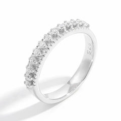 925 Sterling Silver Inlaid Zircon Ring OutfitFlow