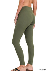 Zenana Microfiber Waistband Leggings OutfitFlow