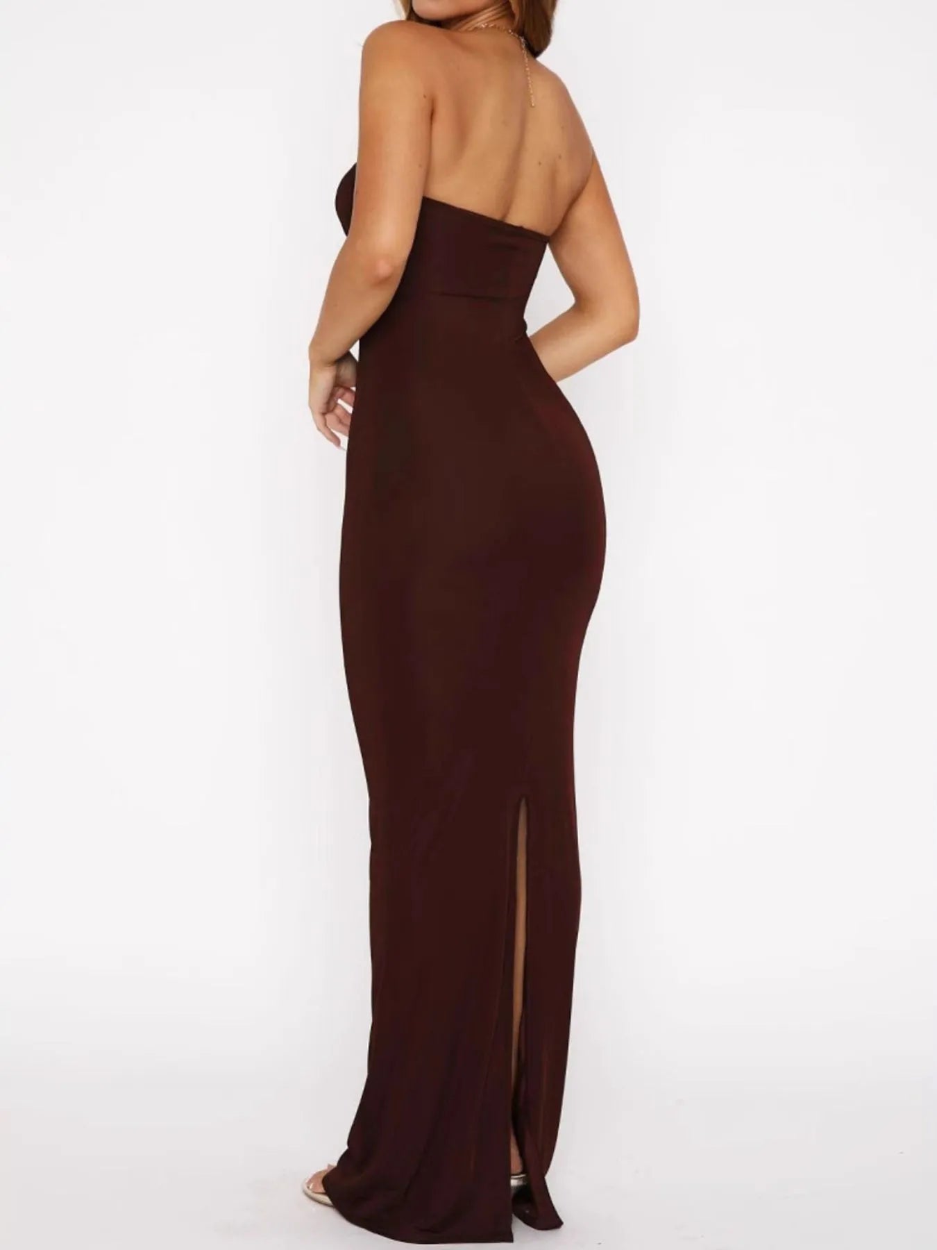 Cutout Sweetheart Neck Tube Maxi Dress OutfitFlow