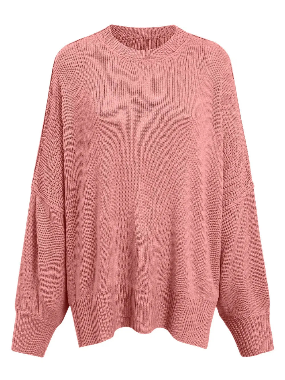 Round Neck Long Sleeve Sweater OutfitFlow