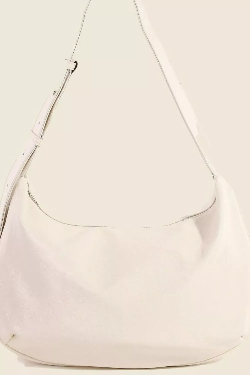 Fame Faux Leather Hobo Crescent Shoulder Bag OutfitFlow