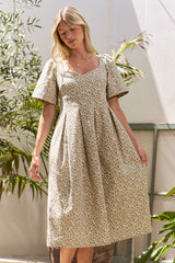 Jade By Jane Leopard Print Bell Sleeve Midi Dress OutfitFlow
