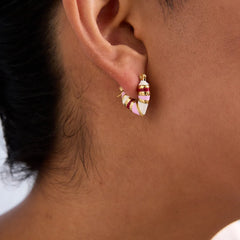 18K Gold-Plated Resin Heart Earrings OutfitFlow