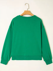 HOLLY JOLLY Towel Embroidered Christmas Holiday Sweatshirt OutfitFlow