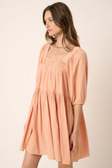 Mittoshop Pintuck Detail Tie Back Mini Dress OutfitFlow