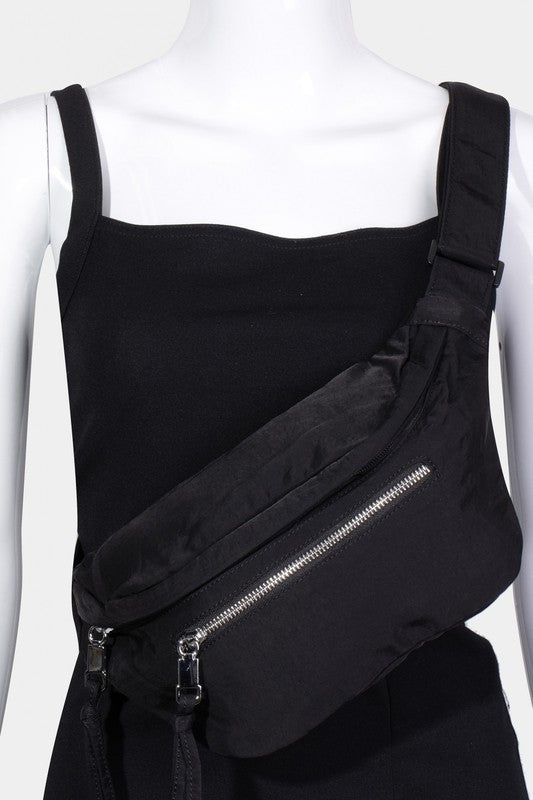 Outfit Flow - Fame Multi Pocket Nylon Crossbody Bag