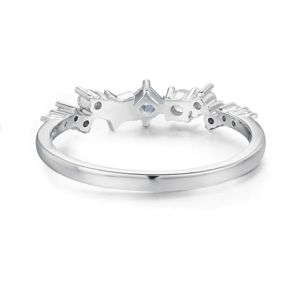 Star Inlaid Zircon Ring OutfitFlow