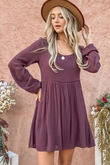 And The Why Back Lace Button Down Detail Bell Sleeve Dress OutfitFlow