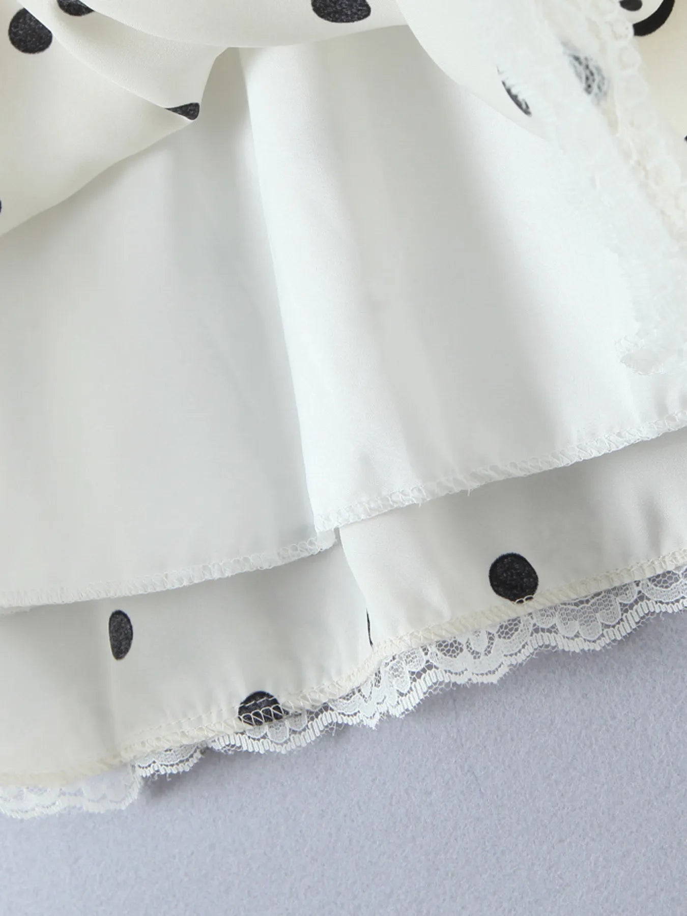 Polka Dot Halter Mini Dress with Lace Trim OutfitFlow