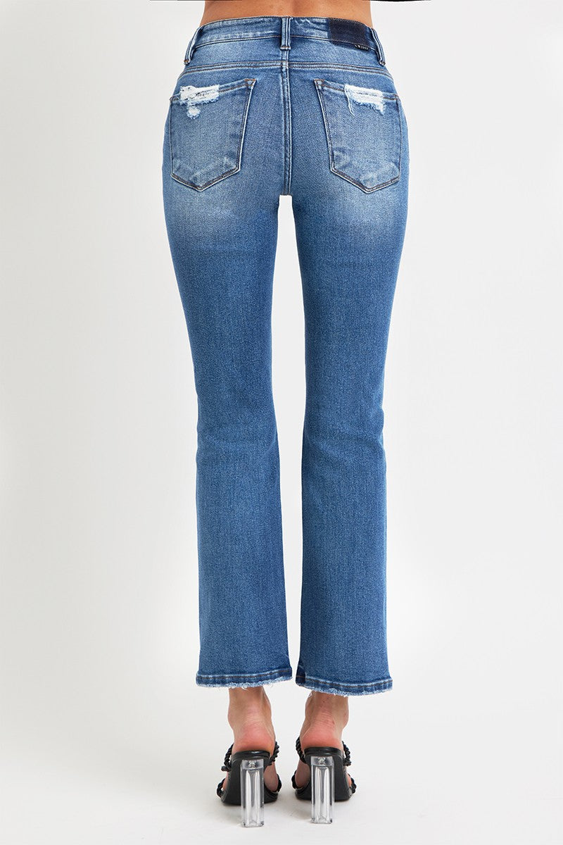 Outfit Flow - RISEN Full Size Mid Rise Ankle Straight Jeans with Pockets