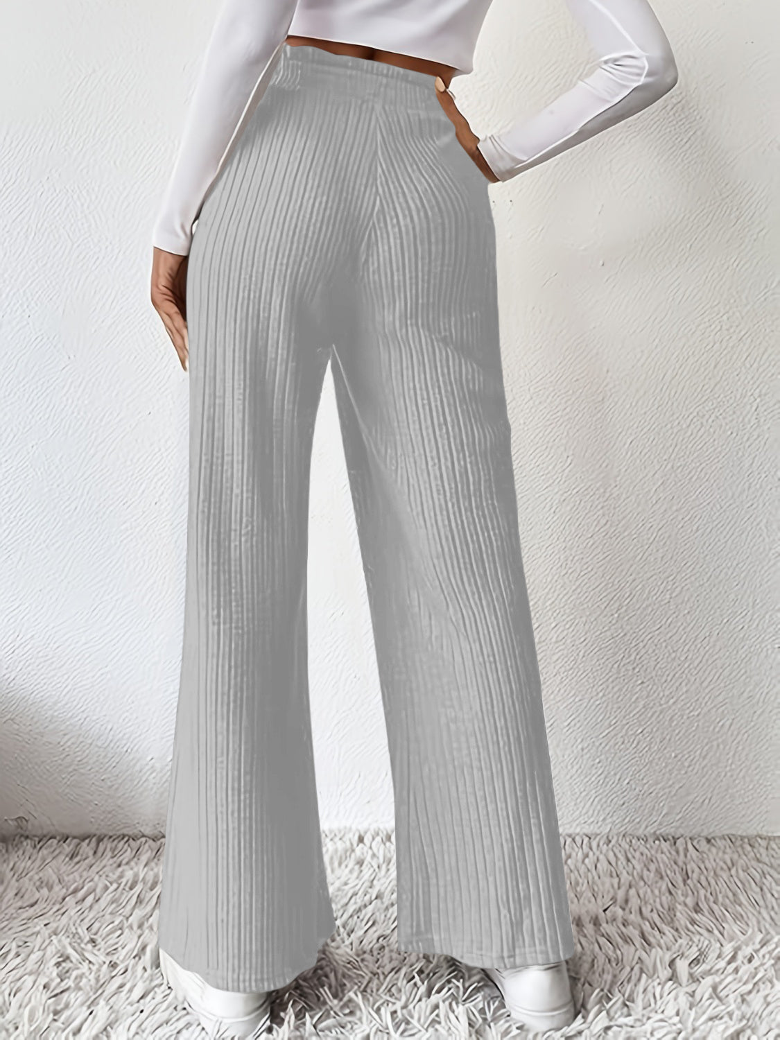 Outfit Flow - Ribbed High Waist Pants