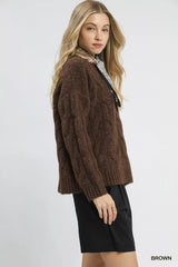 Umgee Cable Knit Cozy Sweater OutfitFlow