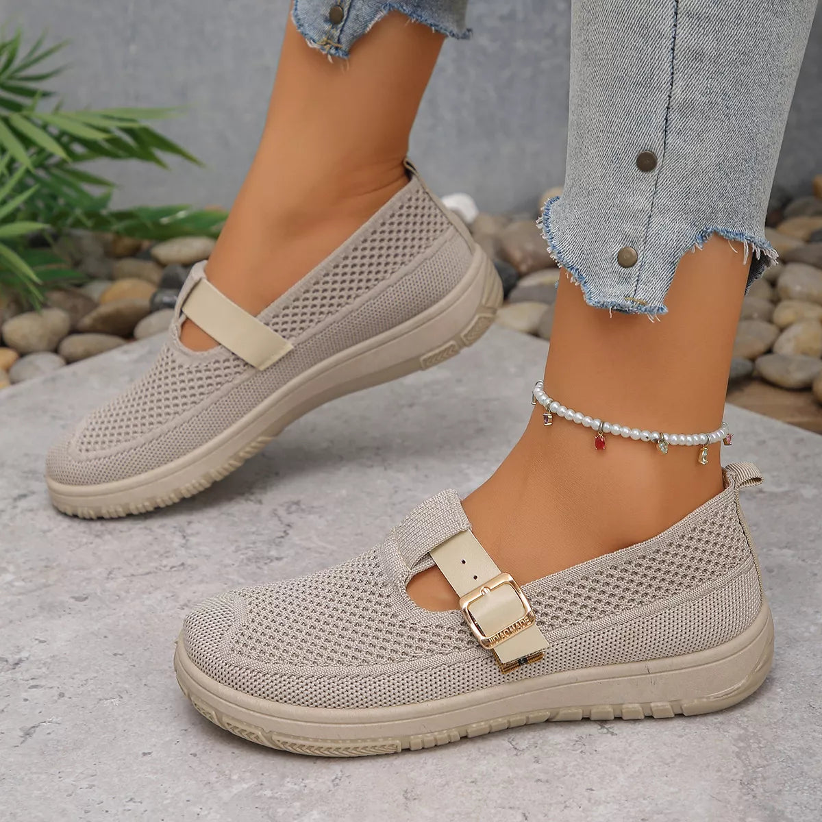 Round Toe Platform Slip-Ons OutfitFlow