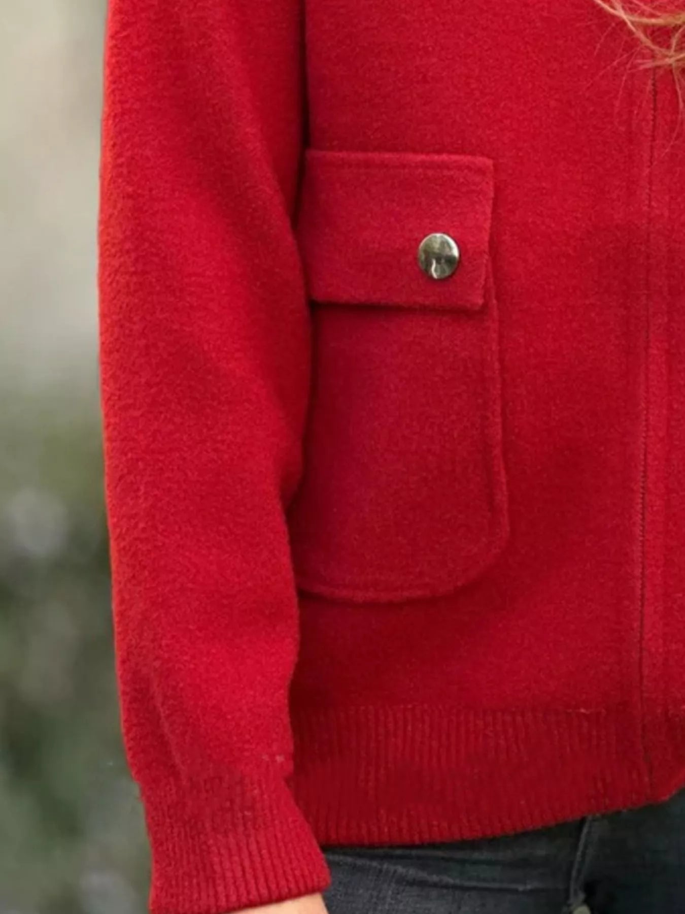 Full Size Zip-Up Long Sleeve Outerwear Plus Size Trendsi
