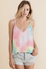 BiBi Tie Dye French Terry Knit Cami OutfitFlow