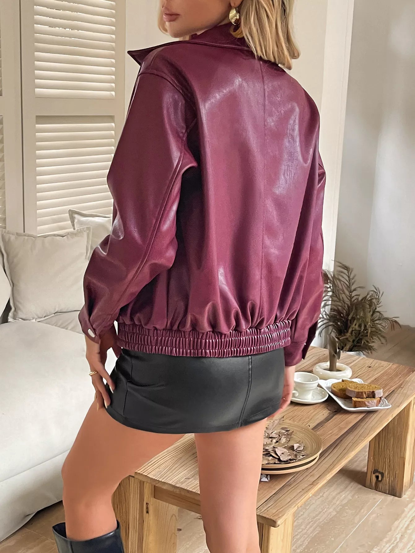Zip Up Long Sleeve Jacket OutfitFlow
