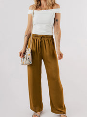 Folded Off Shoulder Slim Top OutfitFlow