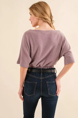 And The Why Thermal Dolman Sleeve Knit Casual Top OutfitFlow