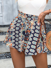 Tied Printed Shorts