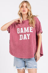 Mittoshop GAME DAY Round Neck Short Sleeve T-Shirt OutfitFlow