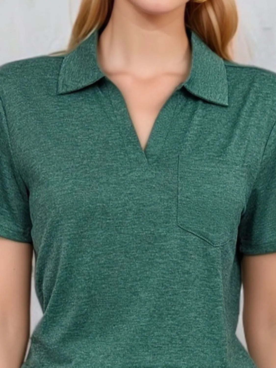 Johnny Collar Short Sleeve Top OutfitFlow