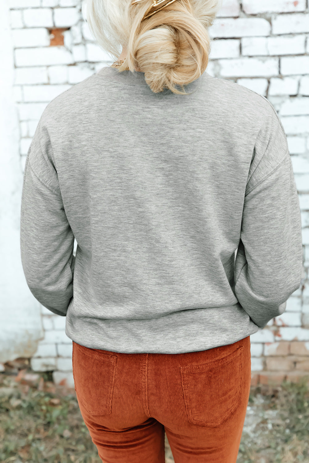 Outfit Flow - GAME DAY Round Neck Long Sleeve Sweatshirt