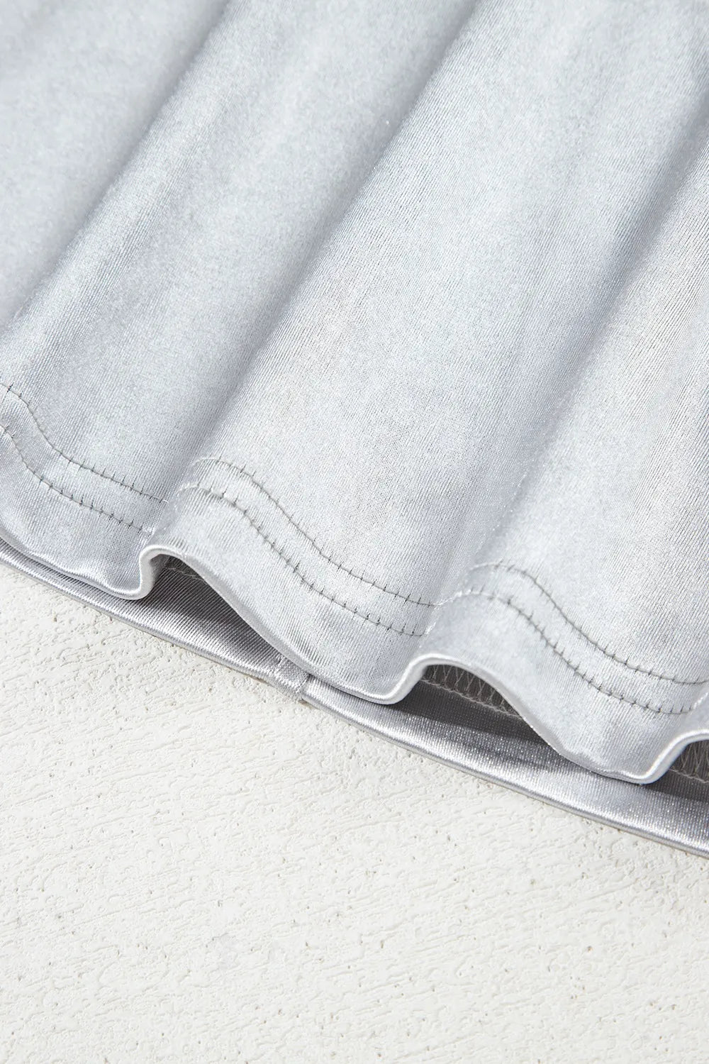 Round Neck Satin Tank Top OutfitFlow