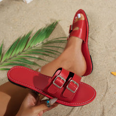 Open Toe Flats Sandals OutfitFlow