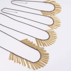 4-Piece 18K Gold-Plated Iron Tassel Necklace OutfitFlow