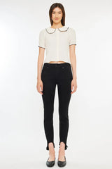 Kancan High Rise Black Ankle Skinny Jeans BLACK OutfitFlow