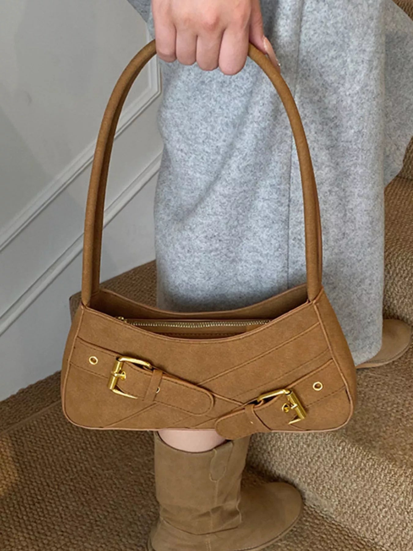 Buckle Decor Shoulder Bag Trendsi