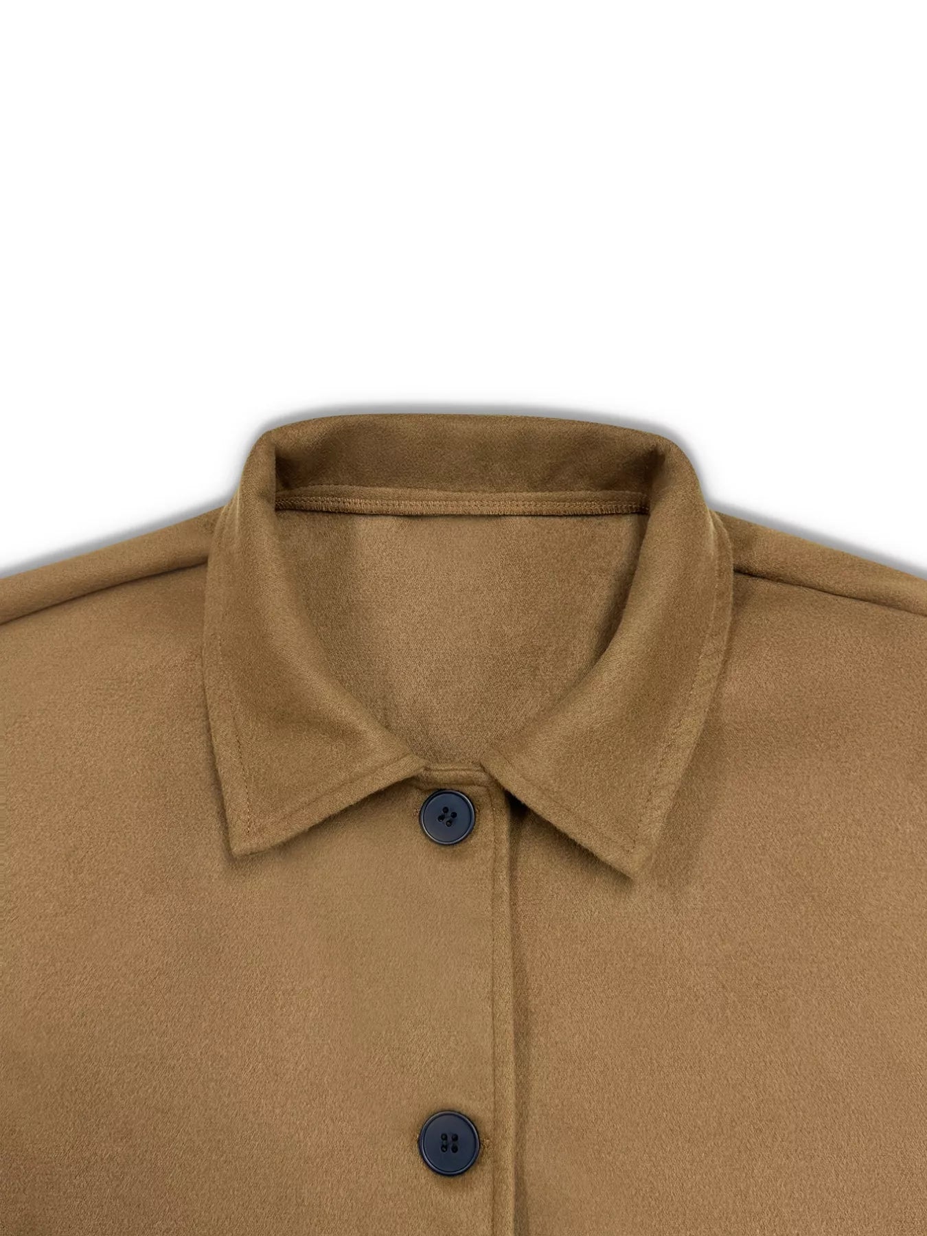 Plus Size Button-Down Cropped Outerwear OutfitFlow