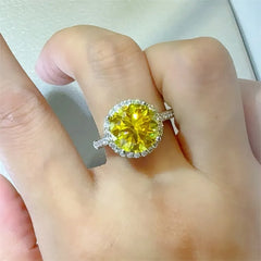 3 Carat Moissanite Zircon 925 Sterling Silver Ring Silver OutfitFlow