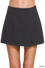 Zenana Wrap Front Skort OutfitFlow