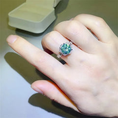 2 Carat Moissanite 925 Sterling Silver Ring Silver OutfitFlow
