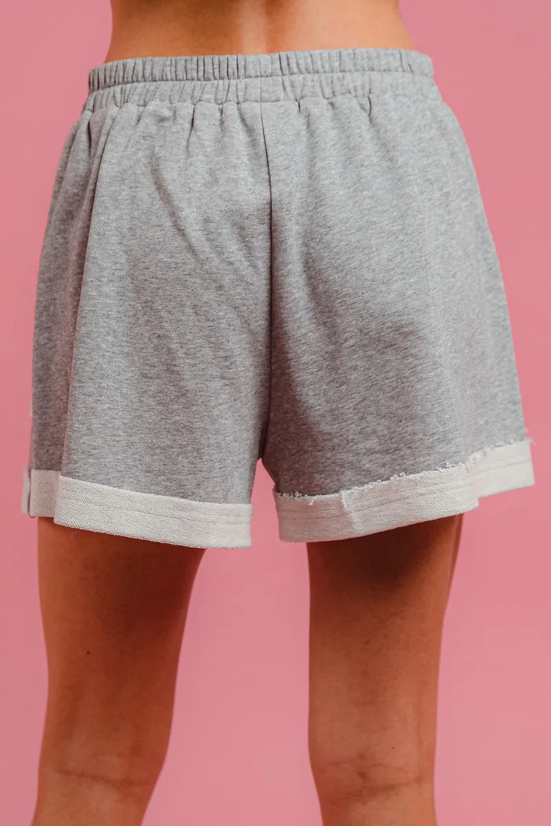 BiBi French Terry Knit Shorts with Side Pocket OutfitFlow