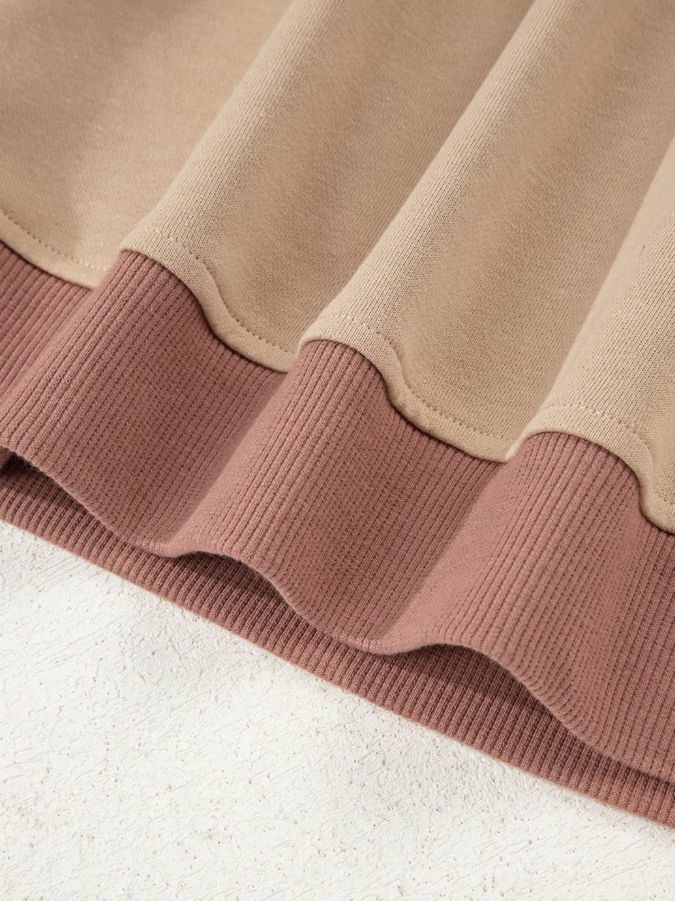 Color Block Long Sleeve Crop Top Drawstring Pant Set OutfitFlow