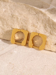 18K Gold-Plated Stainless Steel Square Earrings OutfitFlow