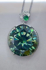 20 Carat Moissanite 925 Sterling Silver Pendant Necklace OutfitFlow