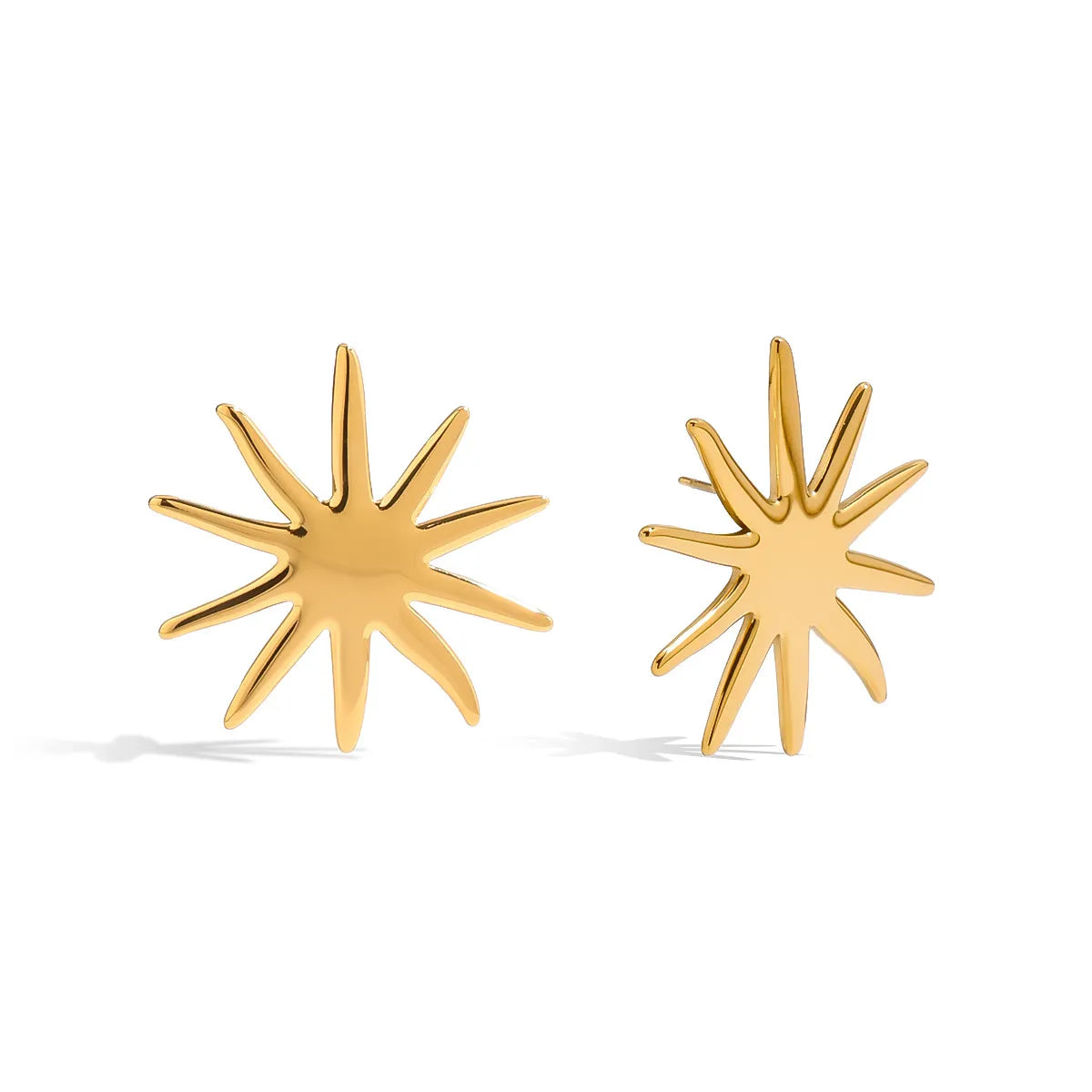 18K Gold-Plated Starburst Stud Earrings OutfitFlow