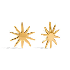 18K Gold-Plated Starburst Stud Earrings OutfitFlow